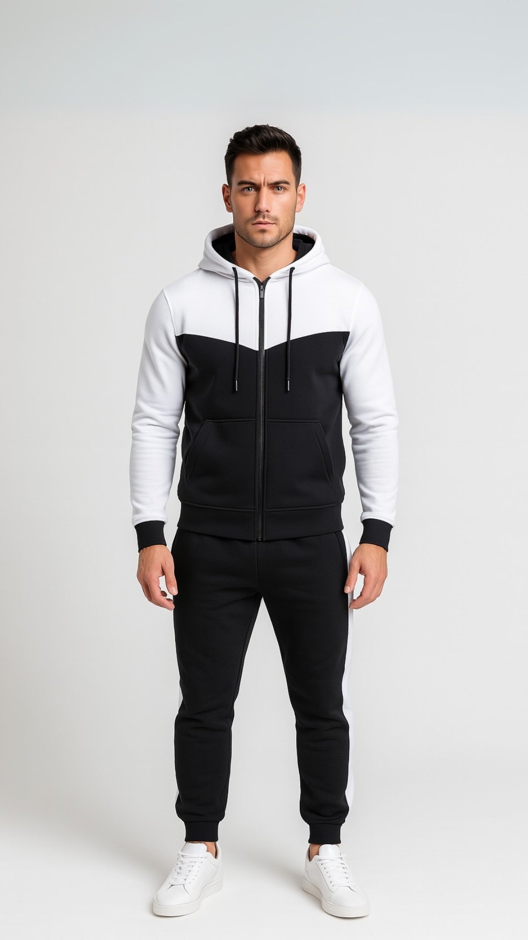 LE Hooded Jacket Twinset For Men's - White