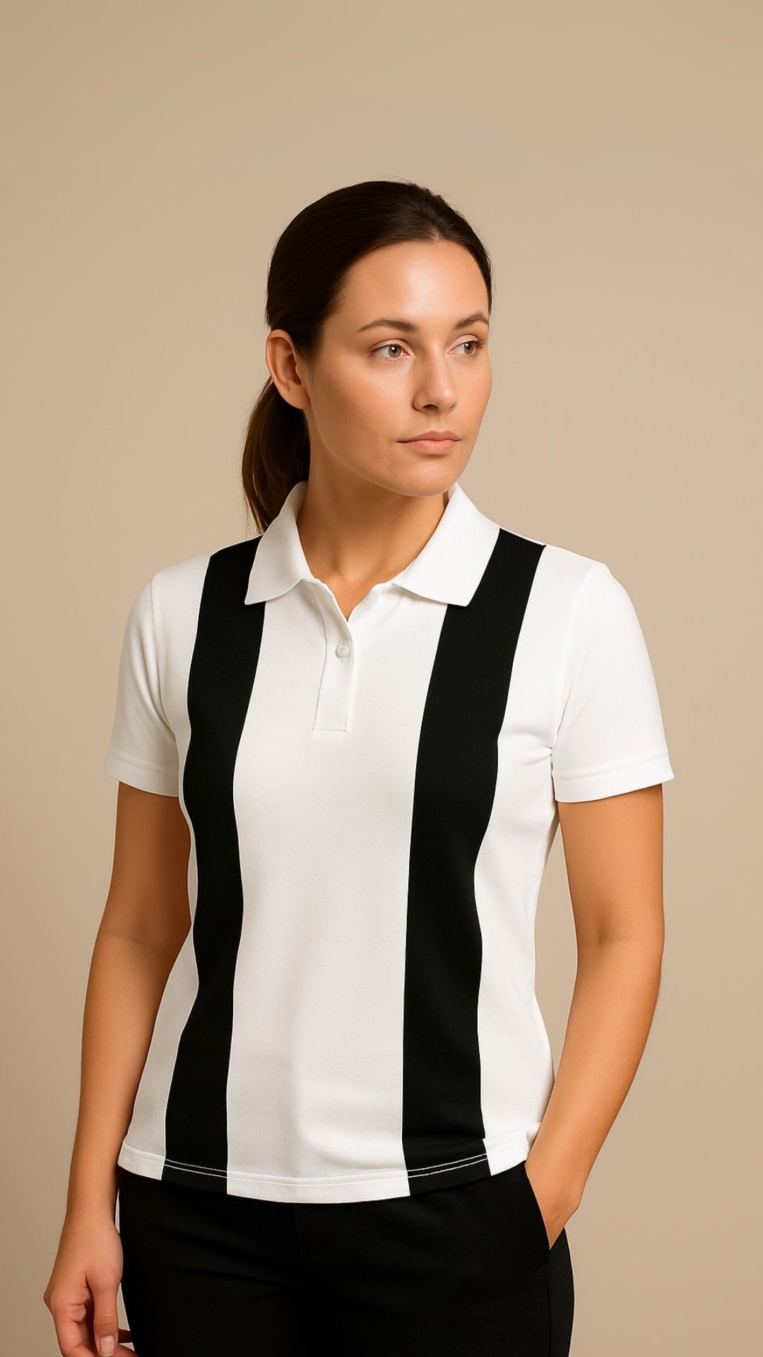 Amiri Stripes Polo Shirt For Men's & Women's - White