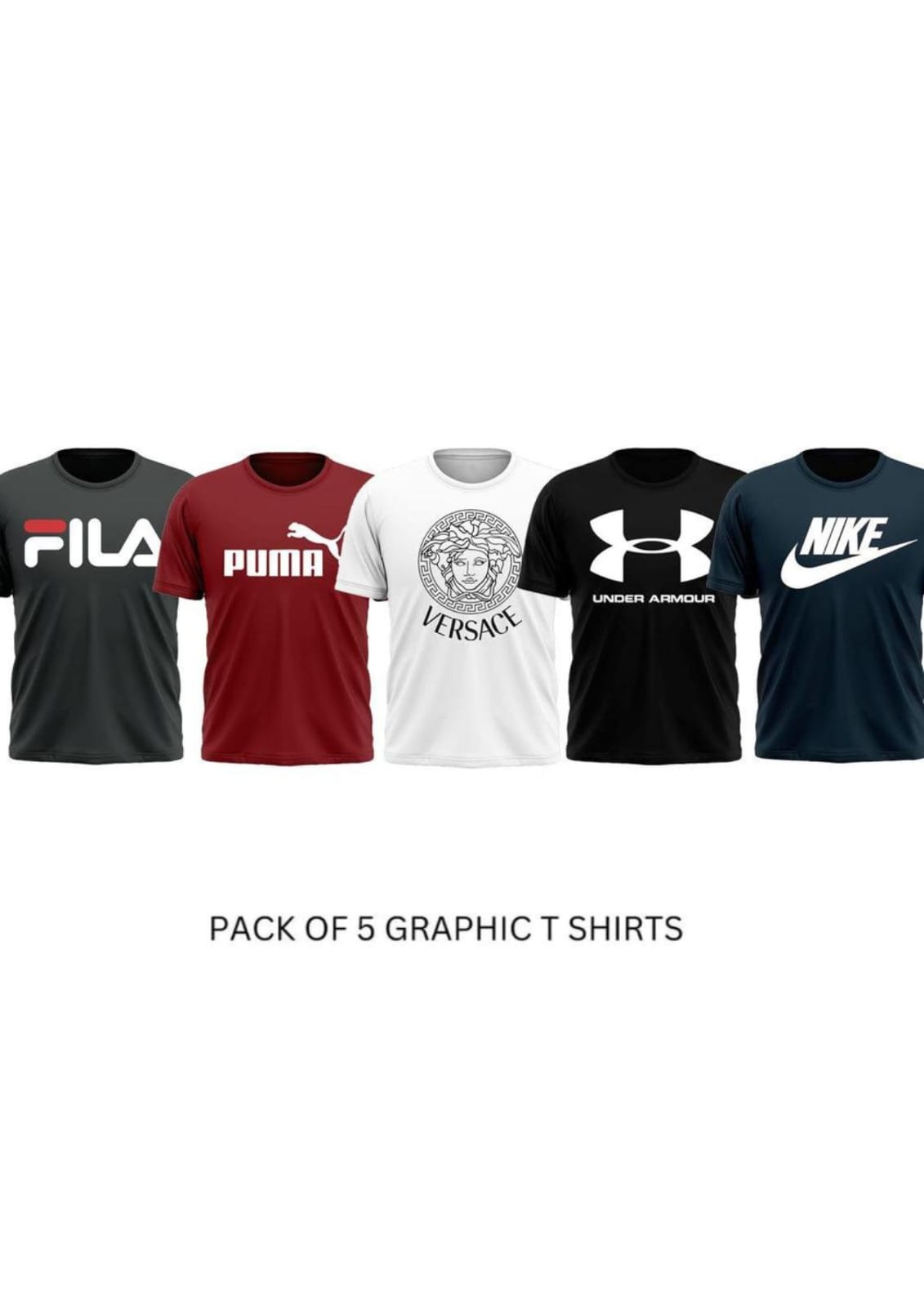Pack of 5 Printed T-Shirts - Vol 3
