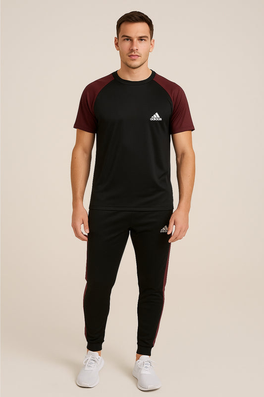 Adi Summer's Twinset Tracksuit For Men's & Women’s - Maroon