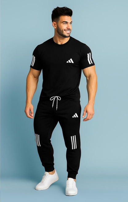 Adi Summer's Twinset Tracksuit For Men's & Women’s - Black
