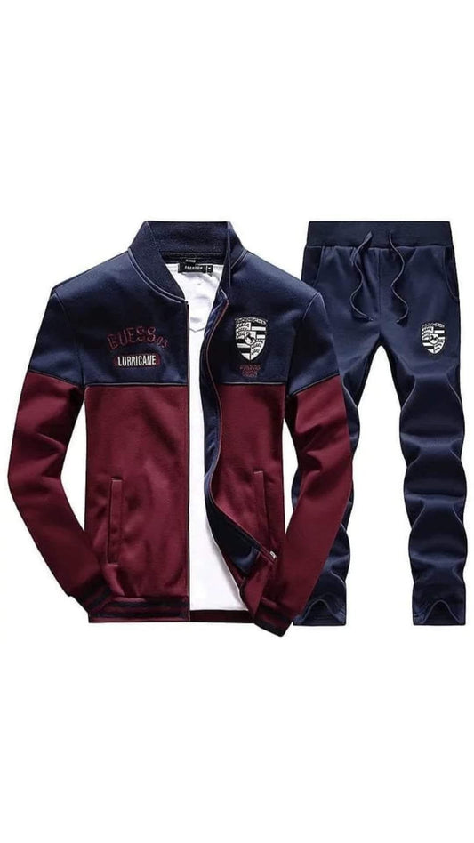 Guess 03 Jacket Twinset For Men's - Maroon